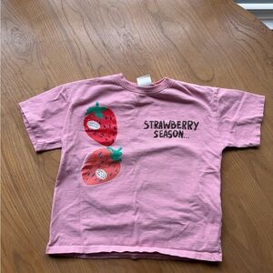 Strawberry Season Pink Kids T-Shirt Zara